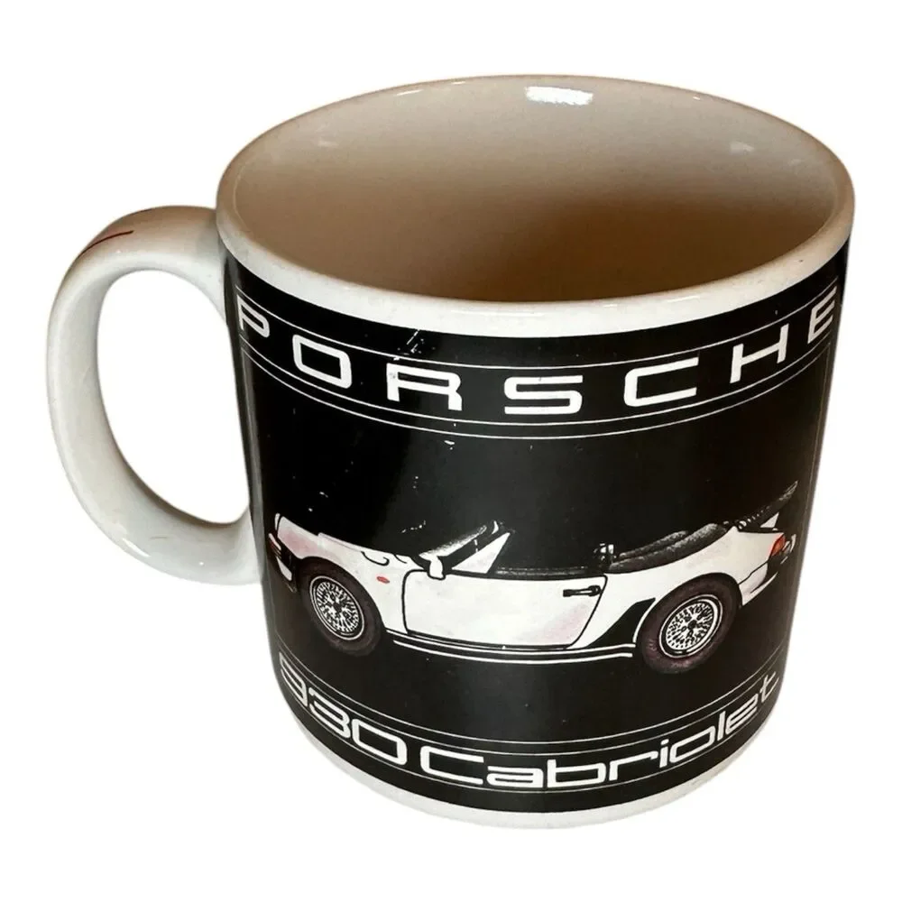 Vintage Chadwick Miller Porsche 930 Cabriolet Ceramic Coffee Mug Cup Retro
